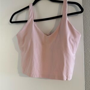 Lululemon Athletica Light Pink Ribbed Tank Top